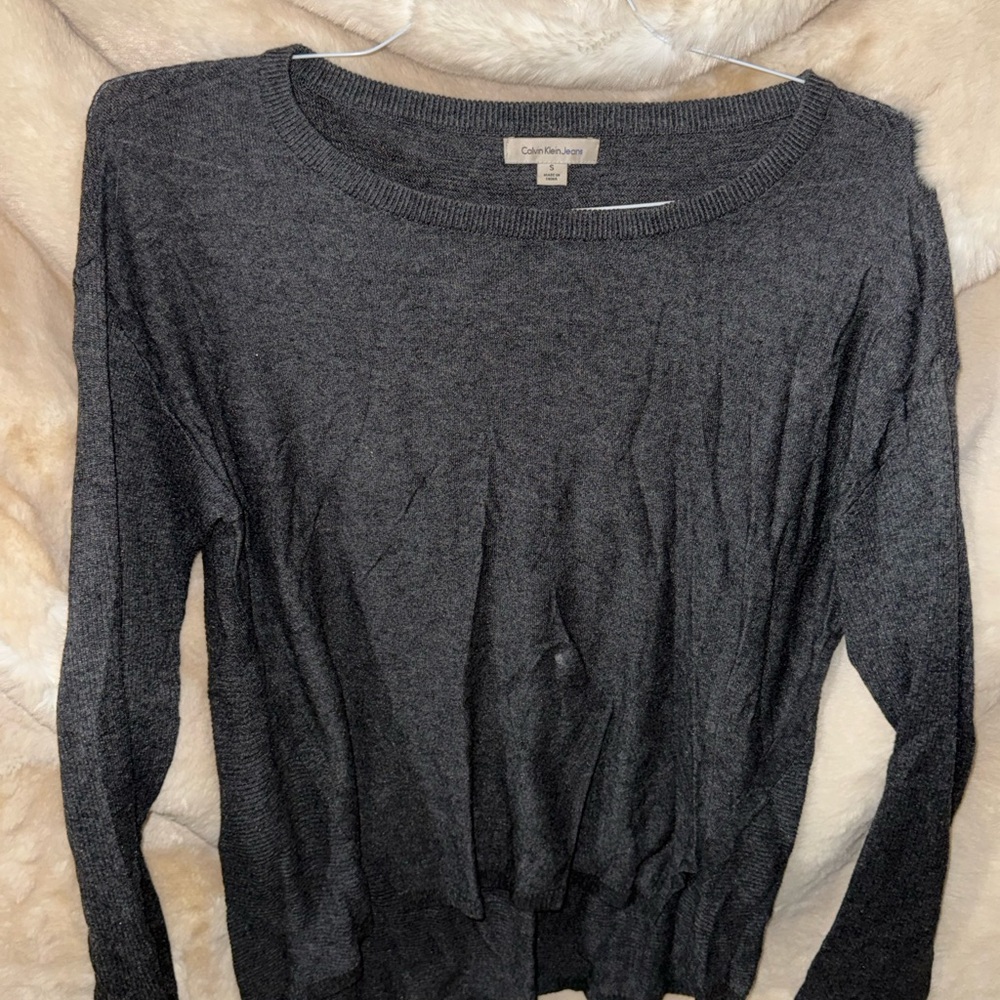 Calvin Klein Jeans Charcoal Knit Top
